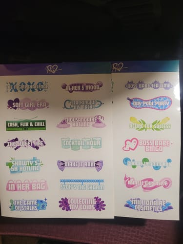Customer photo review of Pretty Girls Stack Like This Challenge Labels - Sticker Set