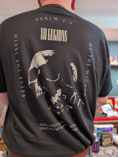 Customer photo review of PSALM 3:7 T-shirt
