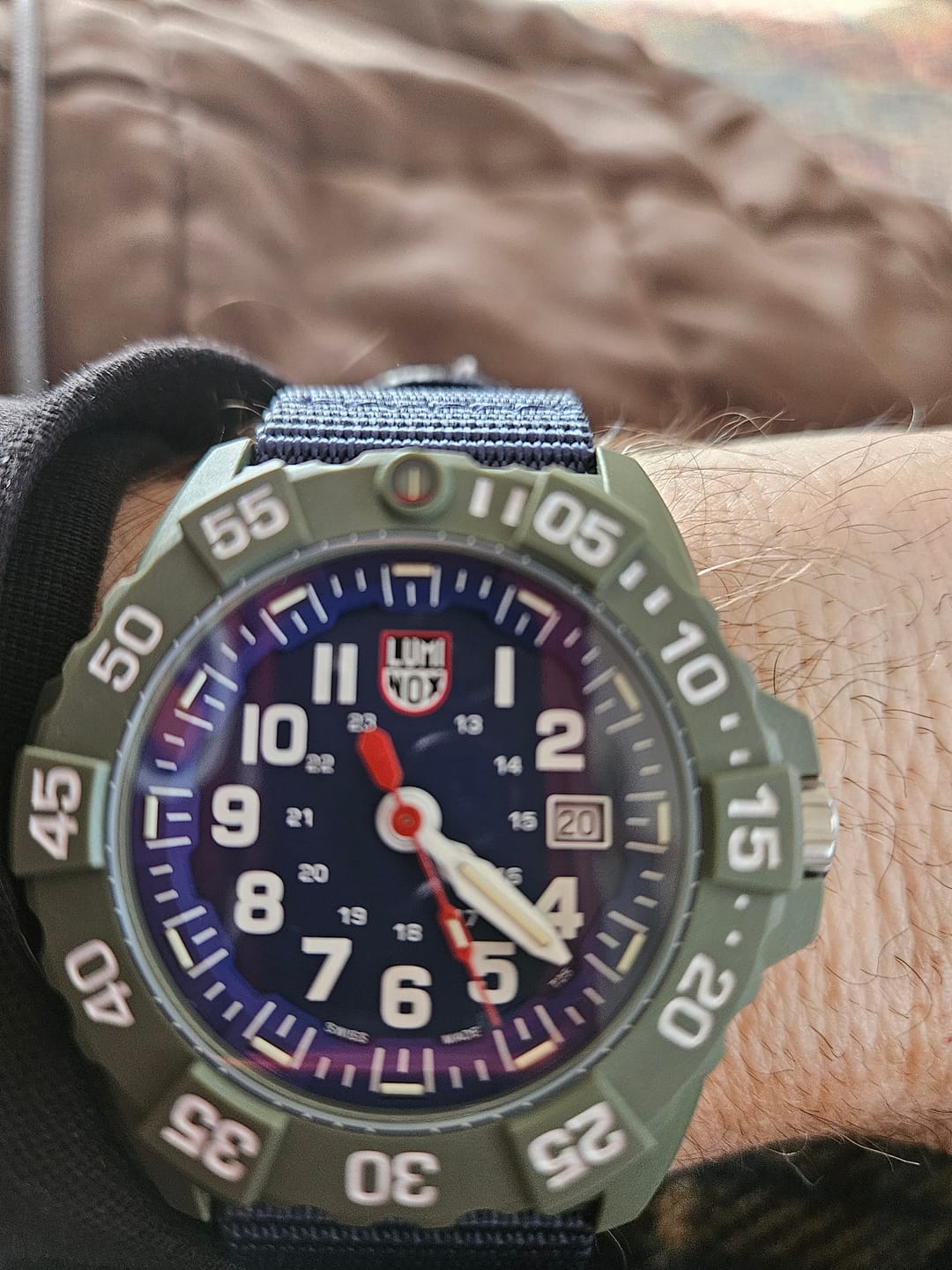 Customer photo review of Luminox 3503.ND Navy Seal 3500 Men's Blue Band Dive Watch