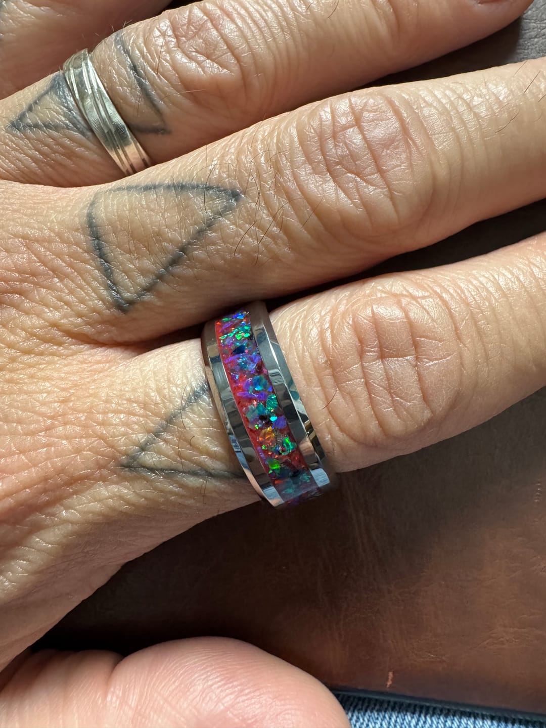 Customer photo review of Bague Personnalisée en Tungstène