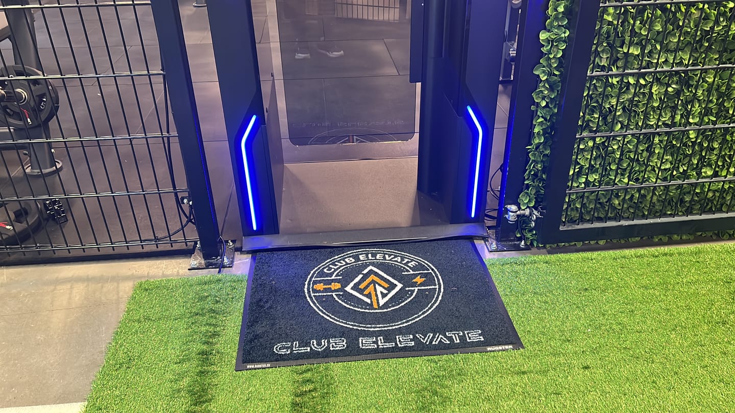 Customer photo review of Custom Indoor Logo Mat