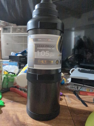 Customer photo review of 4L Titan Bottle (135 oz)