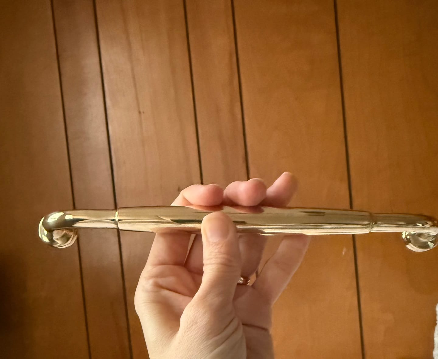 Customer photo review of Classic Cabinet Pulls - Unlacquered Brass Polished
