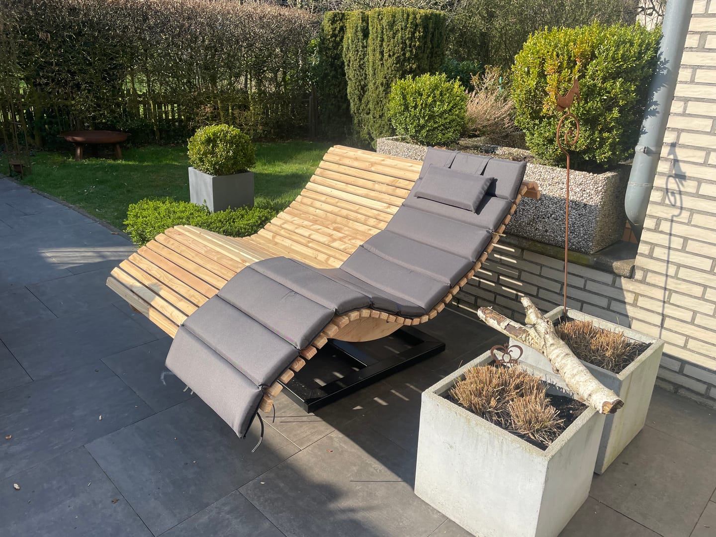 Customer photo review of Doppelliege Schwungliege "Tegernsee" Wellenliege mit Drehgestell