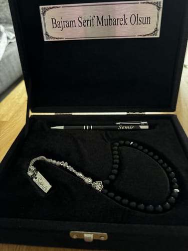 Customer photo review of Tesbih Set für Männer mit Gravur Gebetskette