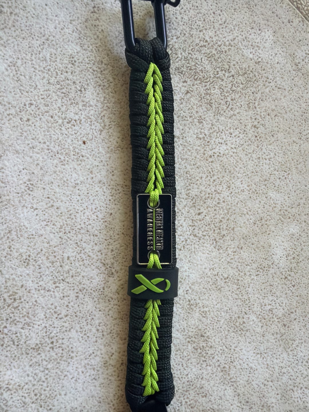 Customer photo review of Mental Health Awareness - Paracord Bracelet