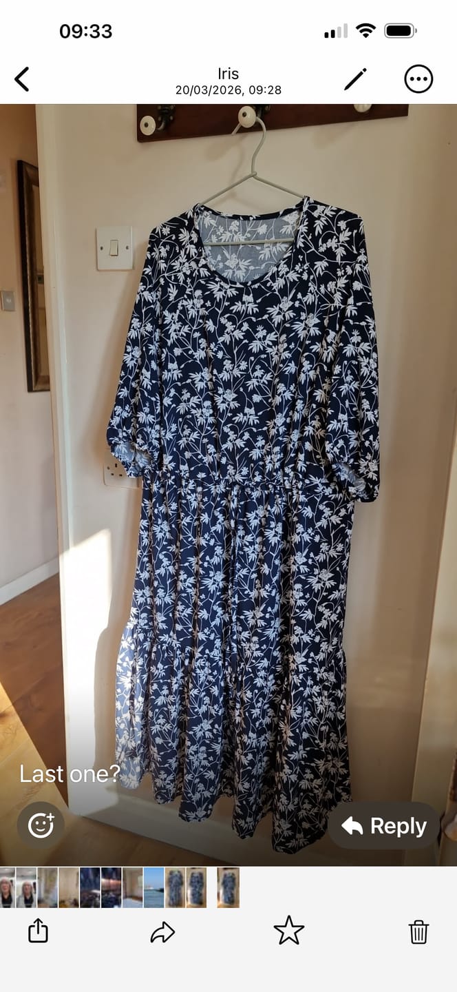 Customer photo review of Busy Flower Vines Viscose Challis Fabric