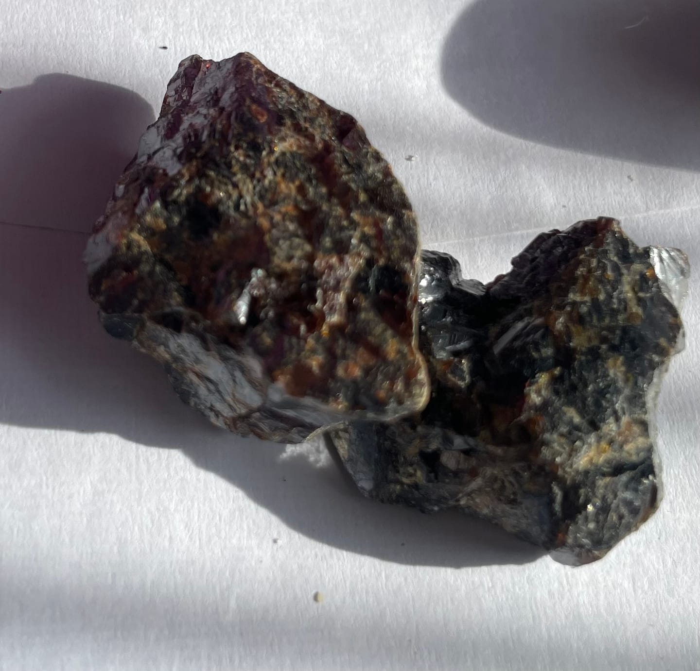 Customer photo review of Elmwood Mine Sphalerite Point Pair