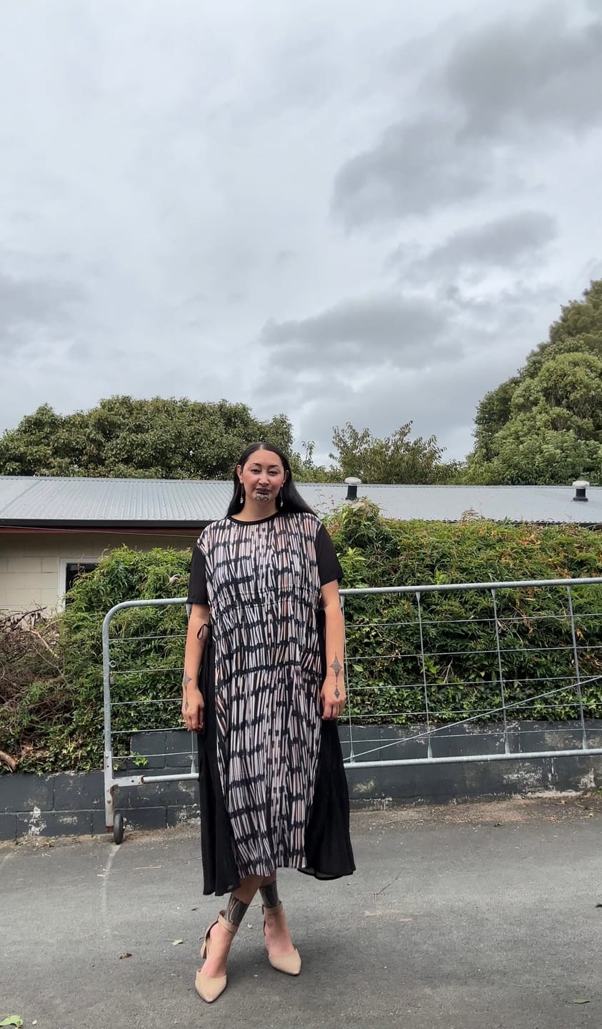 Customer photo review of Piupiu Print Long Dress with Drawstring
