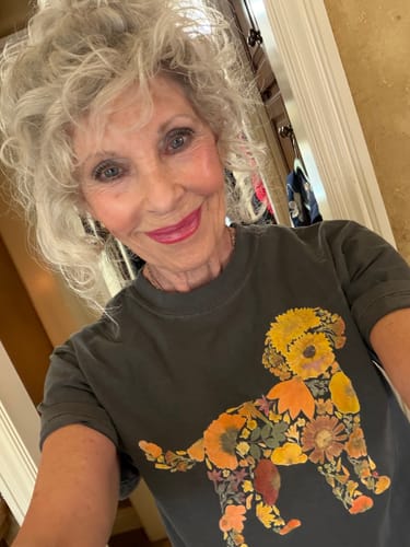 Customer photo review of Wildflower Goldendoodle T-Shirt