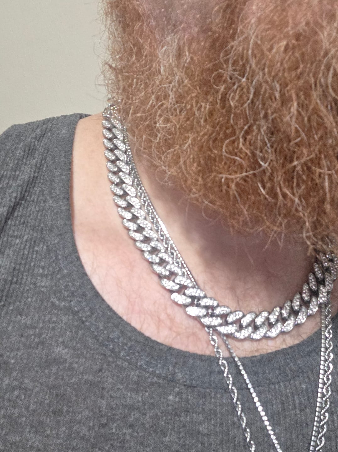 Customer photo review of 13mm Cuban Chain - White Gold