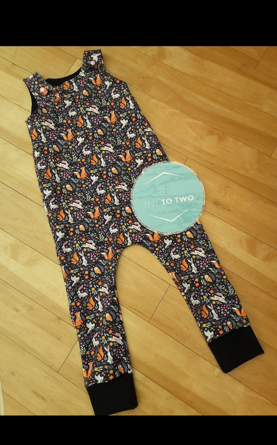 Customer photo review of Forest Animals on Deep Purple French Terry Fabric