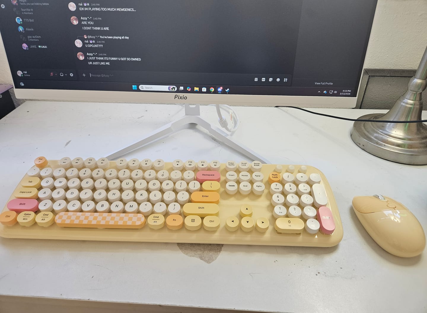 Customer photo review of Wireless Keyboard & Mouse Combo - Silent Click, Colorful 104 Keys