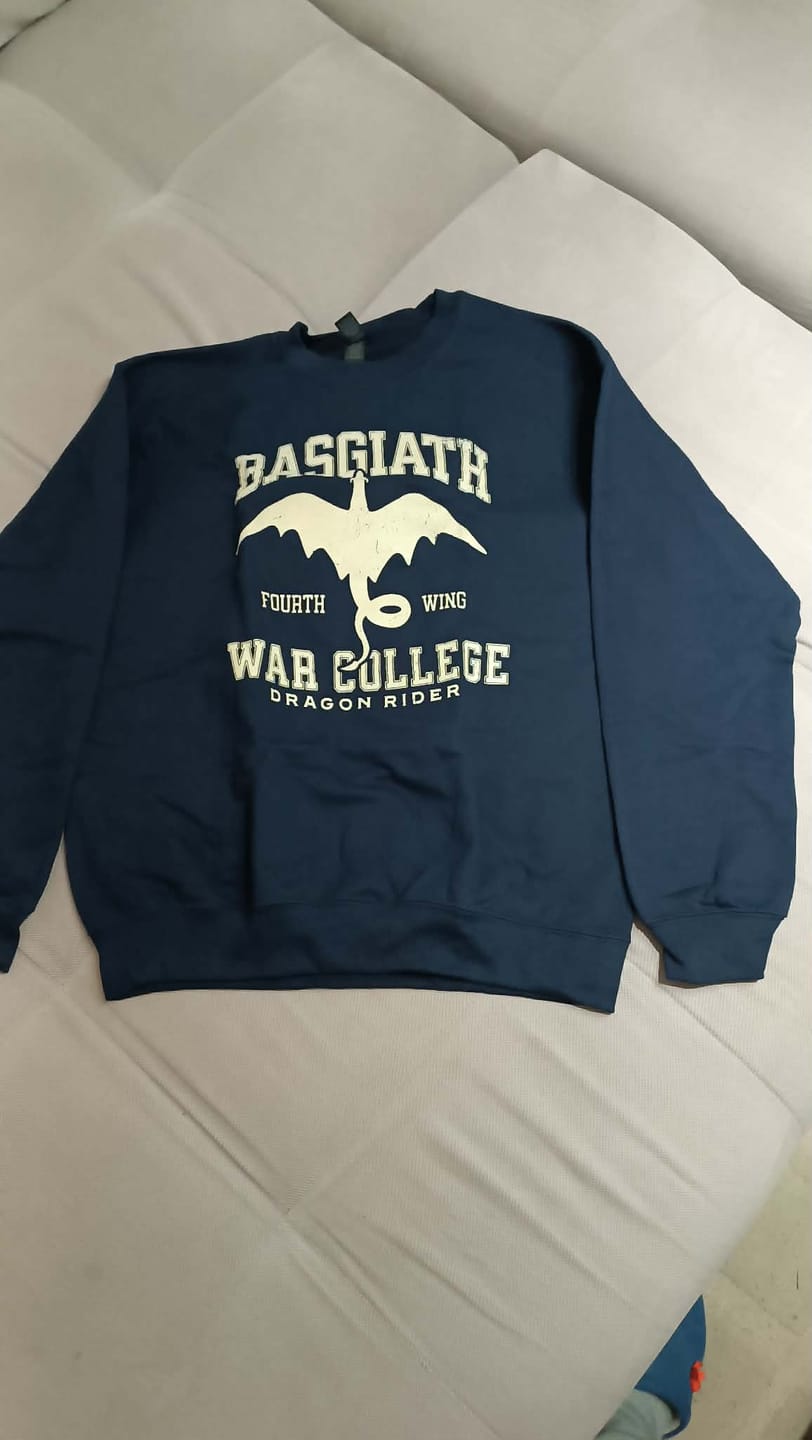 Customer photo review of Basgiath War College Sweatshirt | Fourth Wing Merch