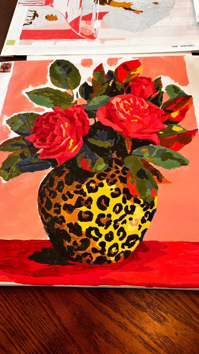 Customer photo review of Wild Roses | Paint by Number