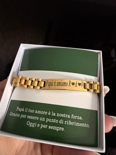 Customer photo review of Bracciale Personalizzato con Maglia Orologio Giubileo Luxury
