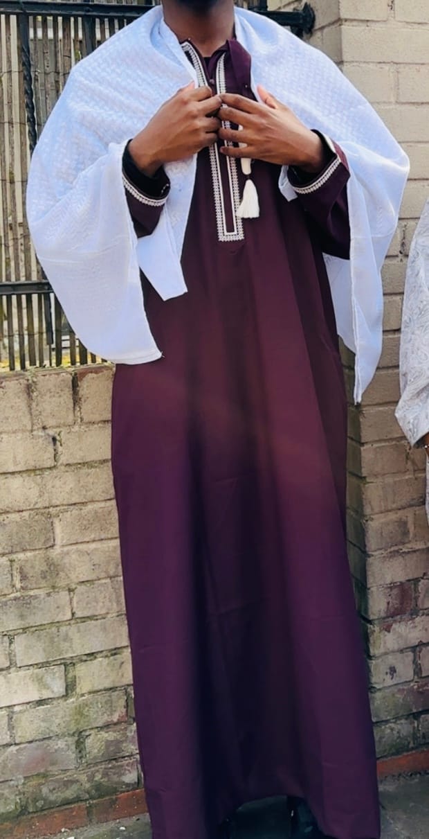 Customer photo review of Luxury Burgundy Omani Thobe
