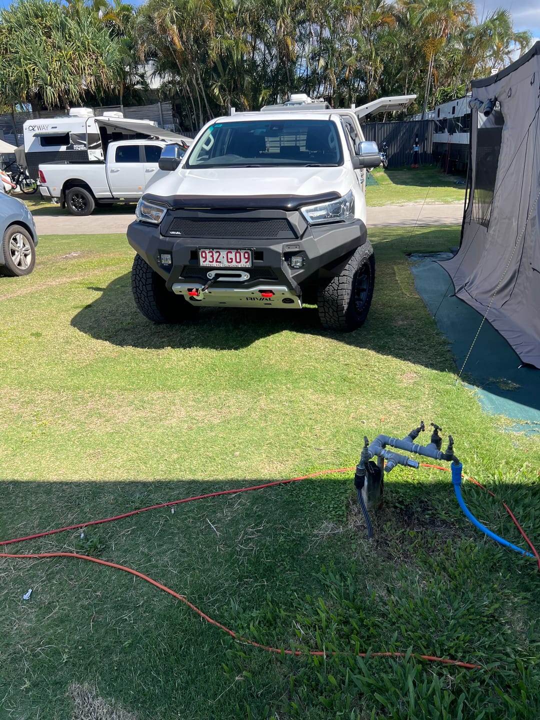 Customer photo review of Aluminum Front Bar with RIVAL LED Fog Lights (Set of 2) - Toyota Hilux (2021–04/2024)