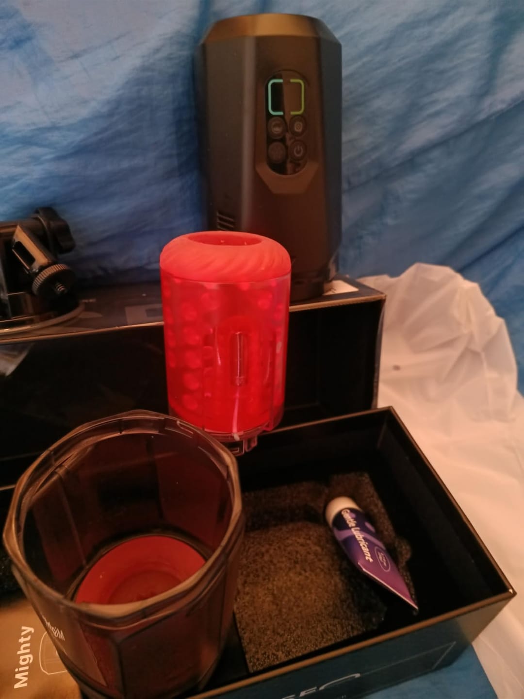 Customer photo review of Mighty| Smart AI Male Masturbator: Interactive Adaptive Stroker