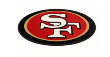 Customer photo review of San Francisco 49ers Logo Rug