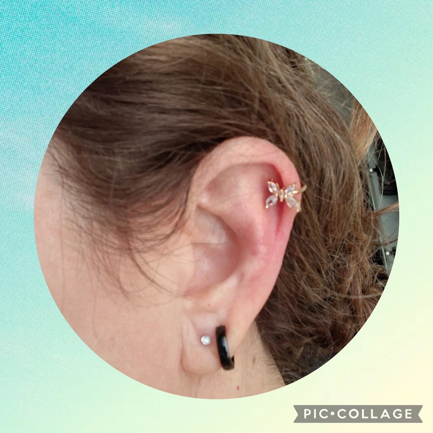 Customer photo review of Orecchino Ear Cuff Farfallina