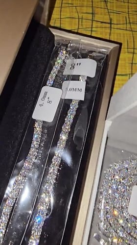 Customer photo review of GL 2MM 3MM 4MM 5MM 6.5MM Moissanite Diamond Tennis Chain Bracelet