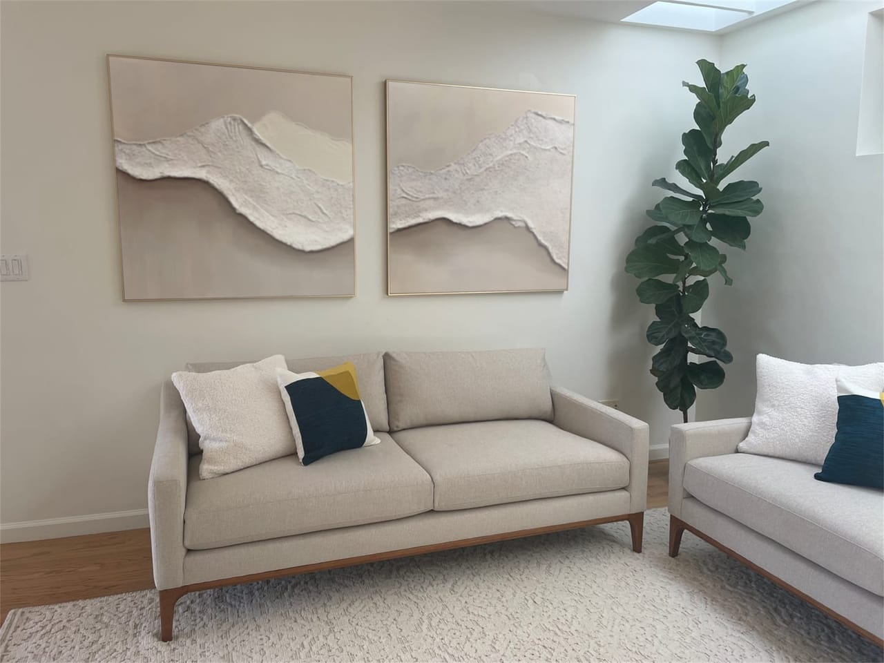 Customer photo review of Ocean Abstract Textured Wall Art Set of 2 #OP041