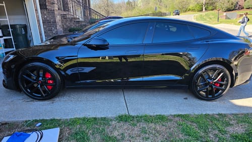 Customer photo review of 2021-2024 Model S/X Brake Caliper Covers (4Pcs) for Tesla