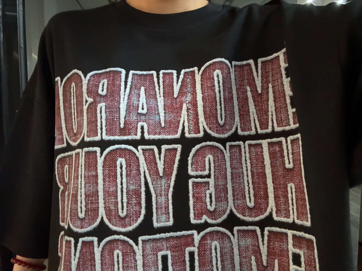 Customer photo review of Boxy Graphic Tee - Women