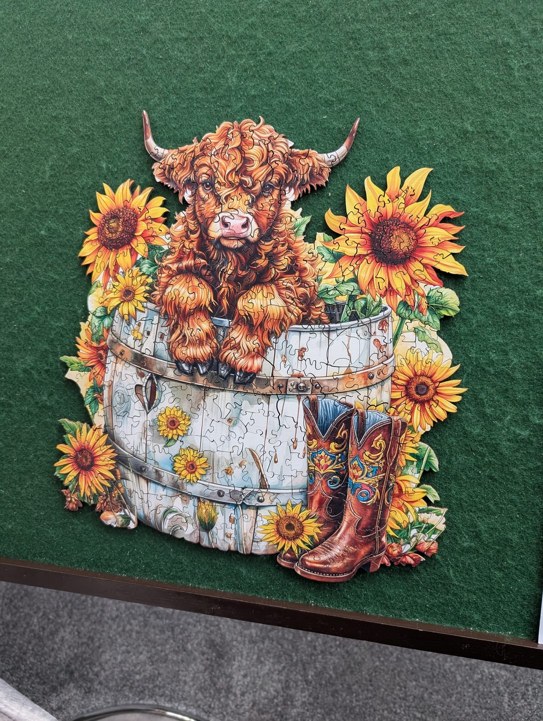 Customer photo review of Sunflower Pasture-2 Wooden Jigsaw Puzzle