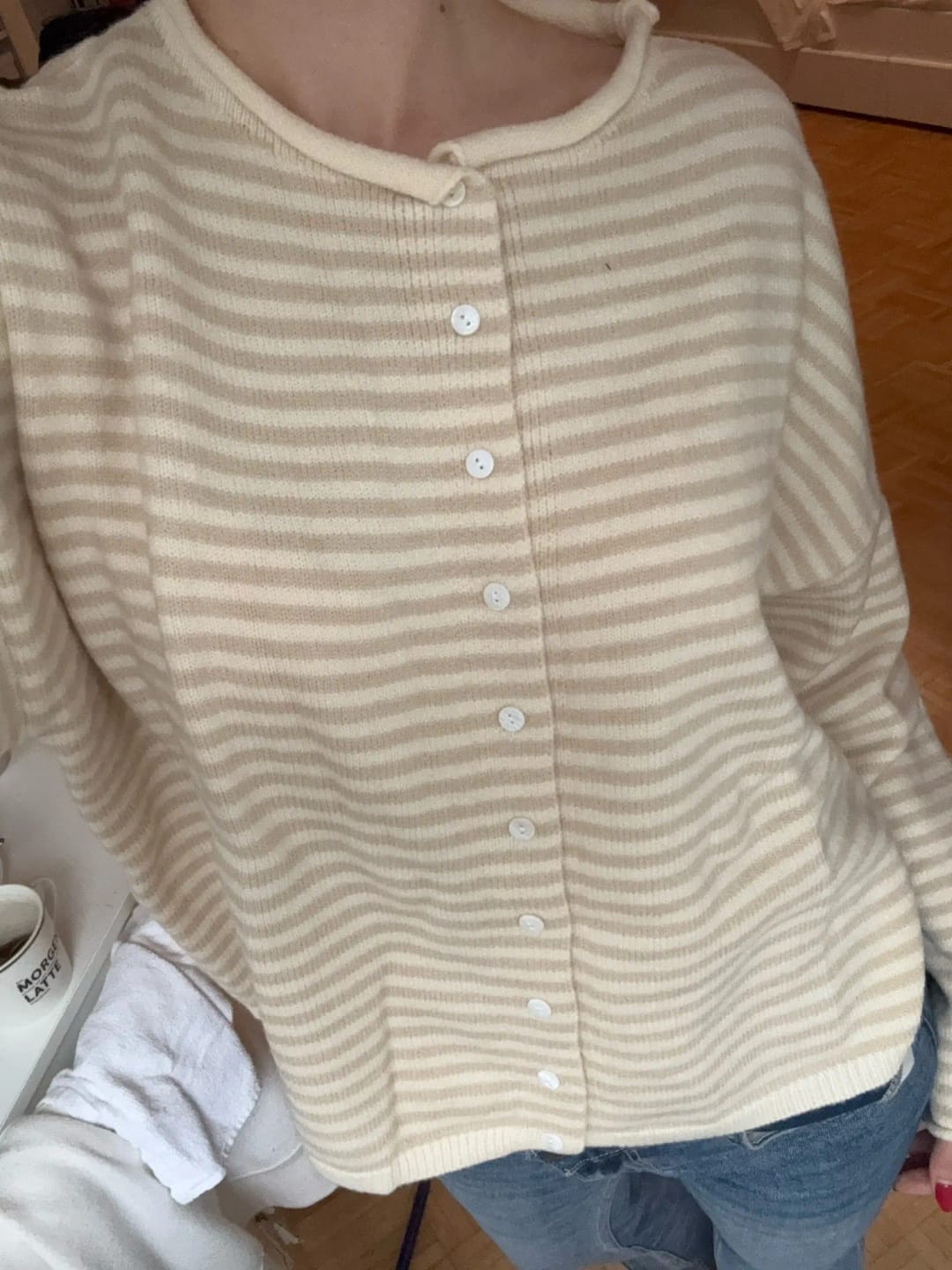 Customer photo review of Belinda Striped Cardigan