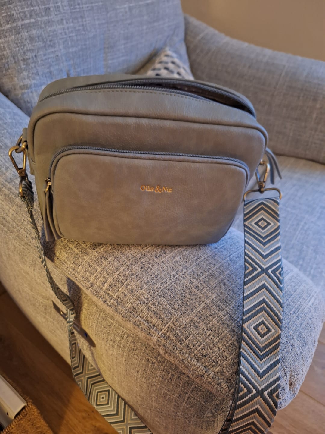 Customer photo review of Doyle Crossbody - Duck Egg