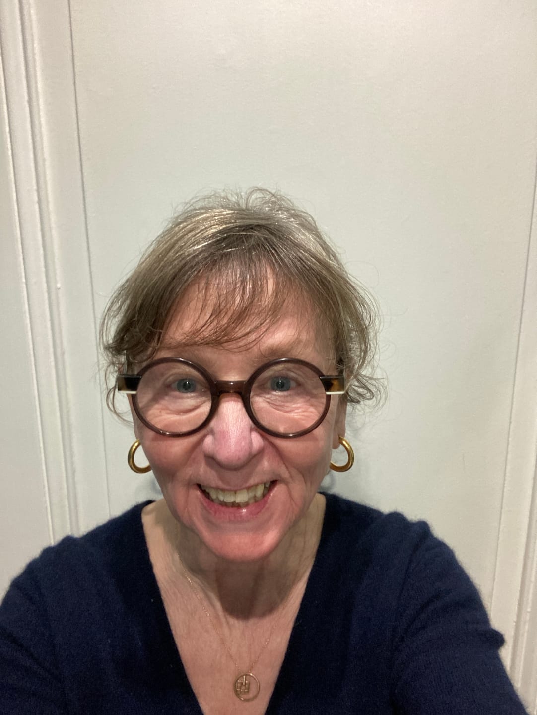 Customer photo review of Allie Hoop Clip On Earrings in Gold