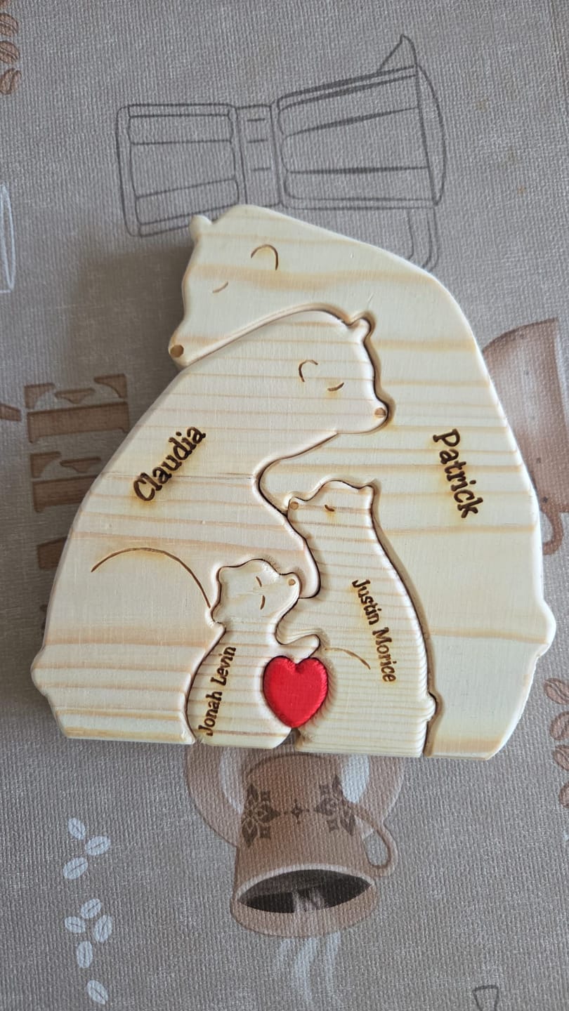 Customer photo review of Bärenfamilie - Süße Personalisierte Holzbären zum Aufstellen für die Familie
