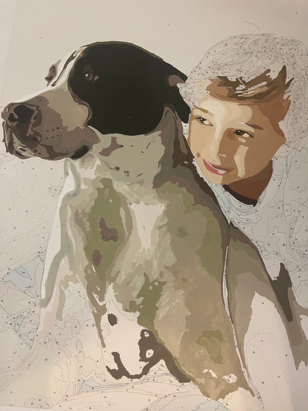 Customer photo review of Paint your own Photo - Custom Paint by Number