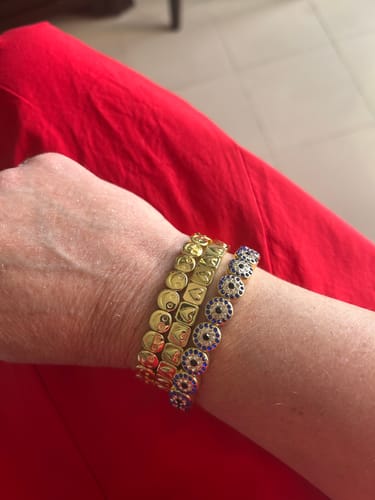 Customer photo review of Evil Eye Stretch Bracelet
