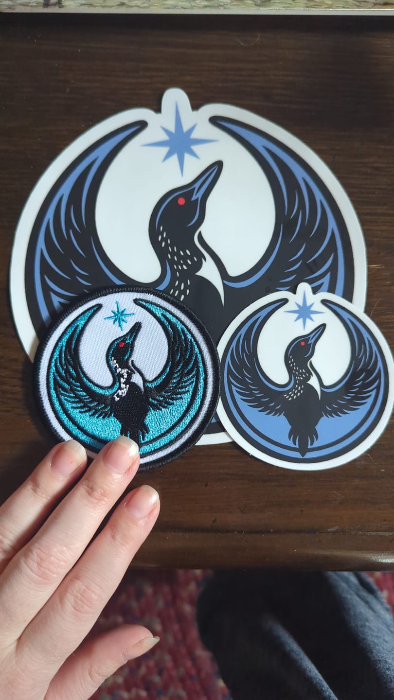 Customer photo review of Large Rebel Loon Vehicle Decal Sticker