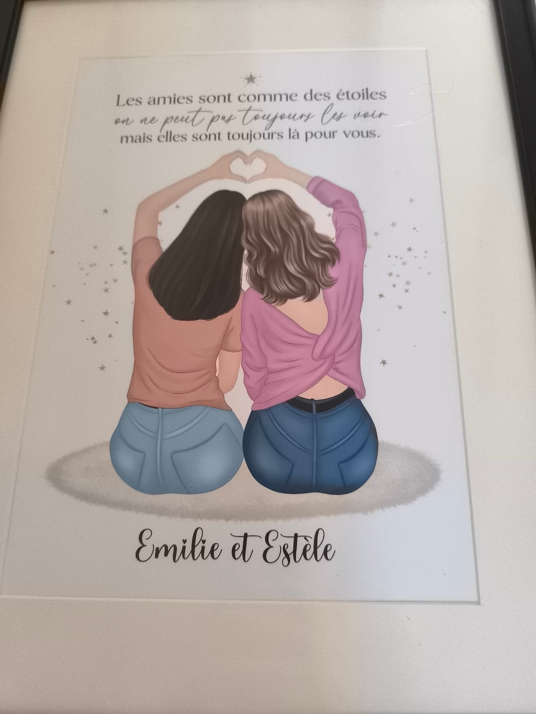 Customer photo review of Affiche Personnalisée - Meilleures Amies