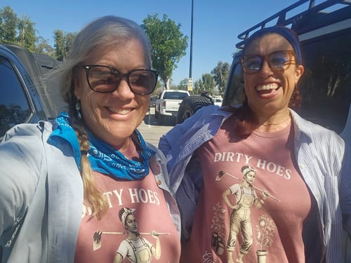 Customer photo review of Dirty Hoes v2 T-Shirt
