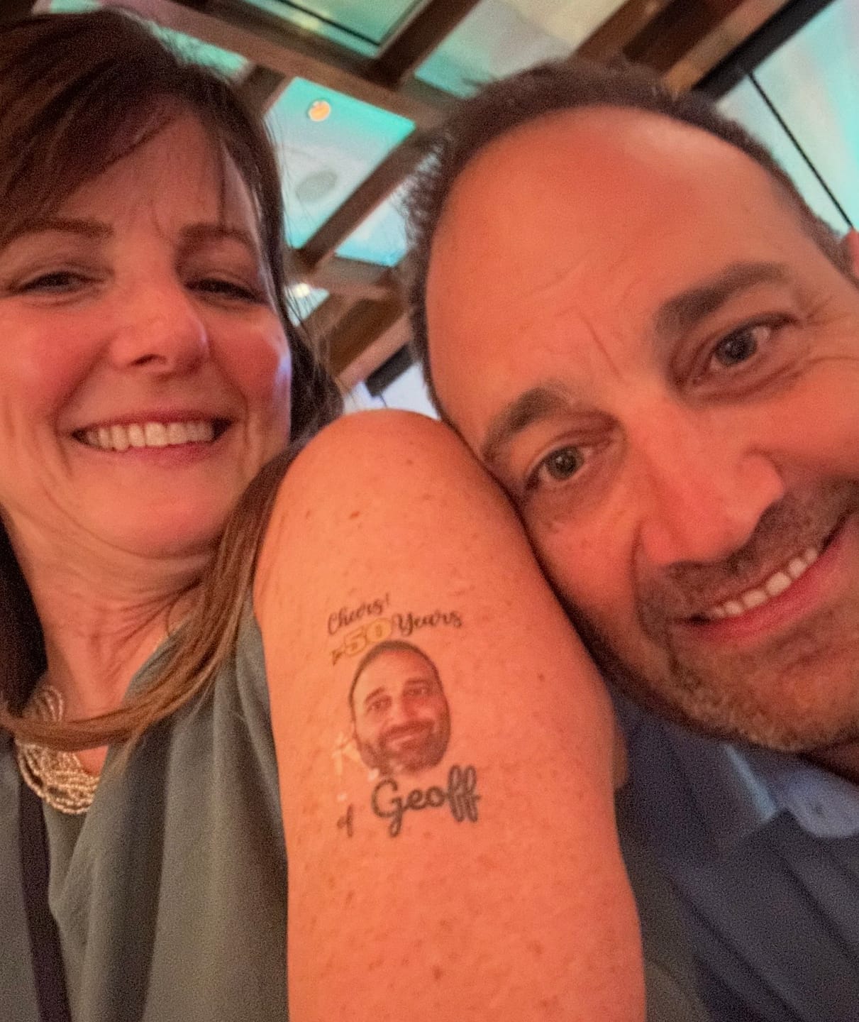 Customer photo review of Cheers to Years! - Temporary Tattoo