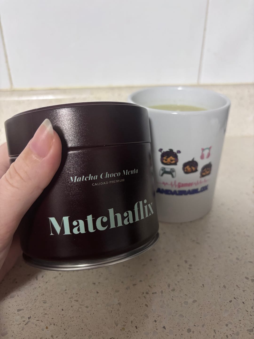 Customer photo review of Té Matcha Premium Choco-Menta