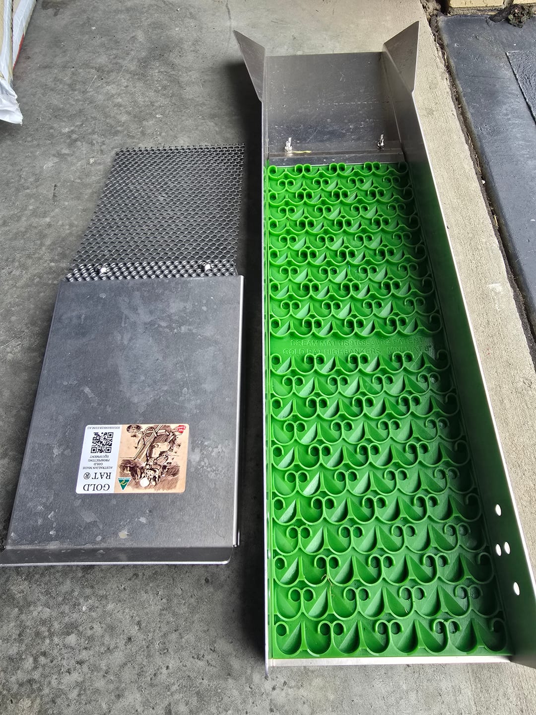 Customer photo review of 888 Gold Rat sluice - with Mini cell Dream mat