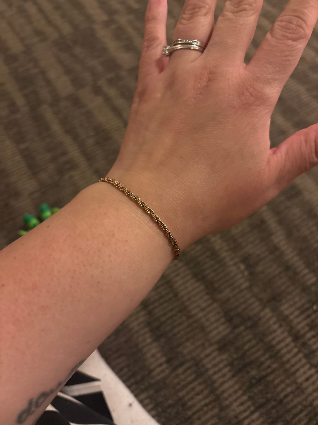 Customer photo review of Twisted 18K Gold Bracelet