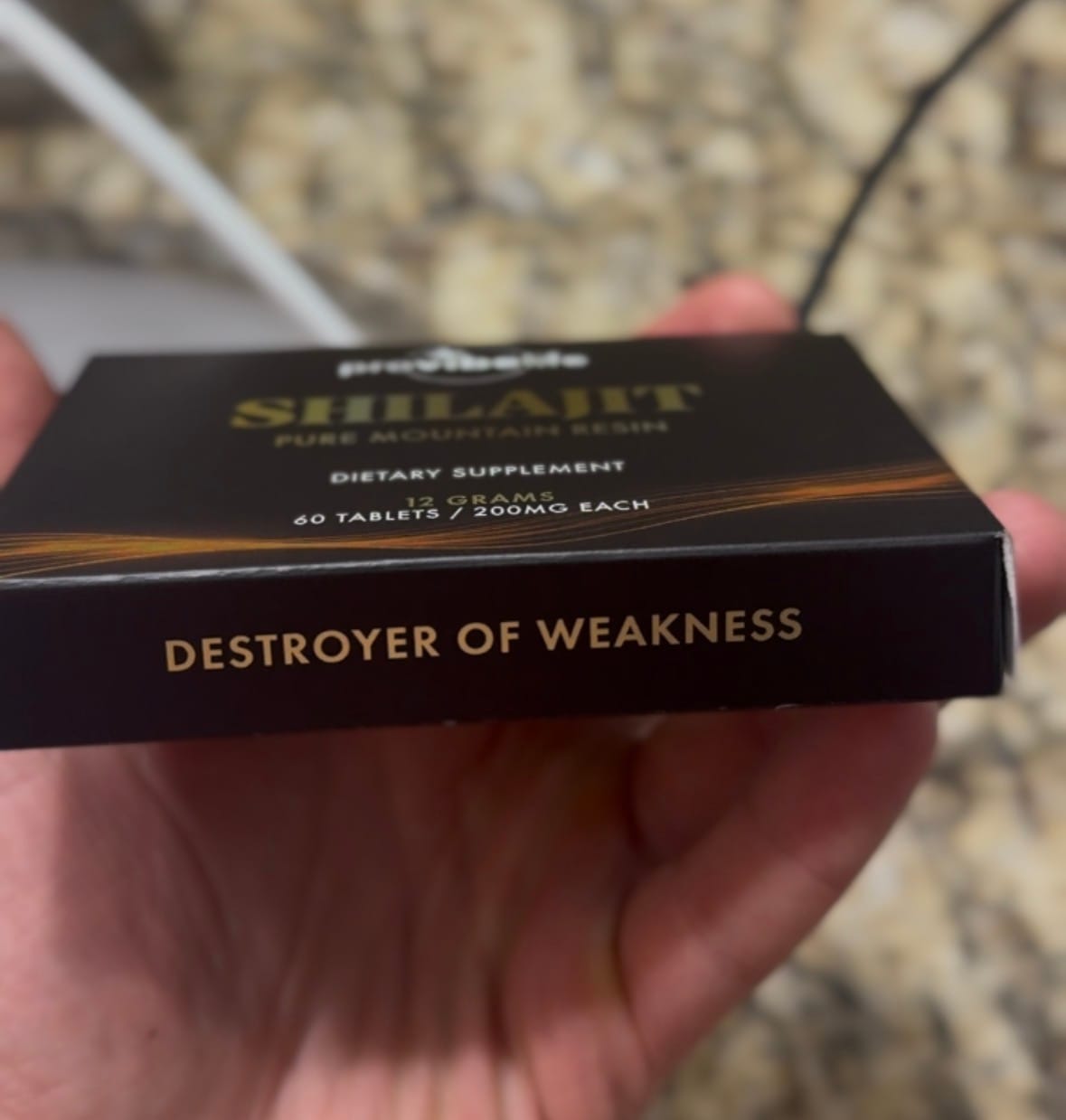 Customer photo review of Shilajit Resin Tablets