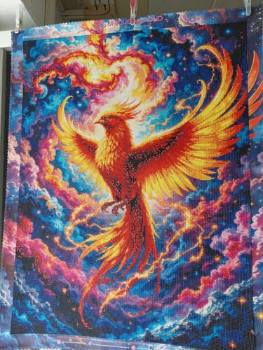 Customer photo review of 5D Diamond Painting – Phönix im Sternenfeuer