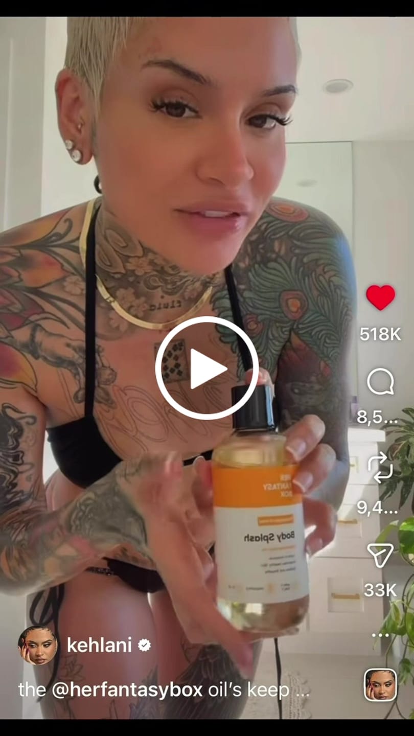 Customer video review of Body Splash - Skin Smoothing Body Oil (Mental Reset – Lavender & Vanilla CALMING SPA SCENT)