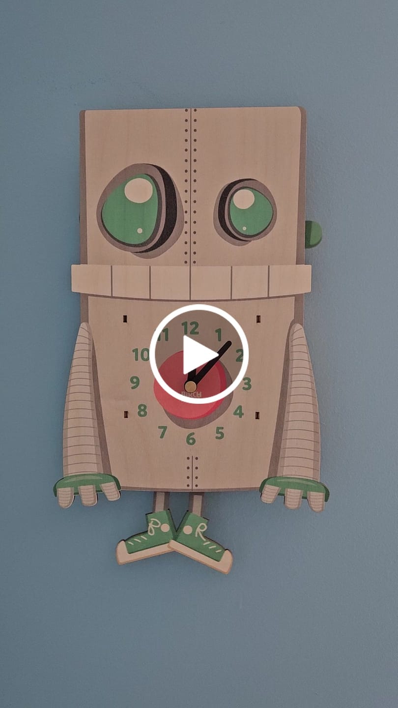 Customer video review of Chuck the Robot Pendulum Clock