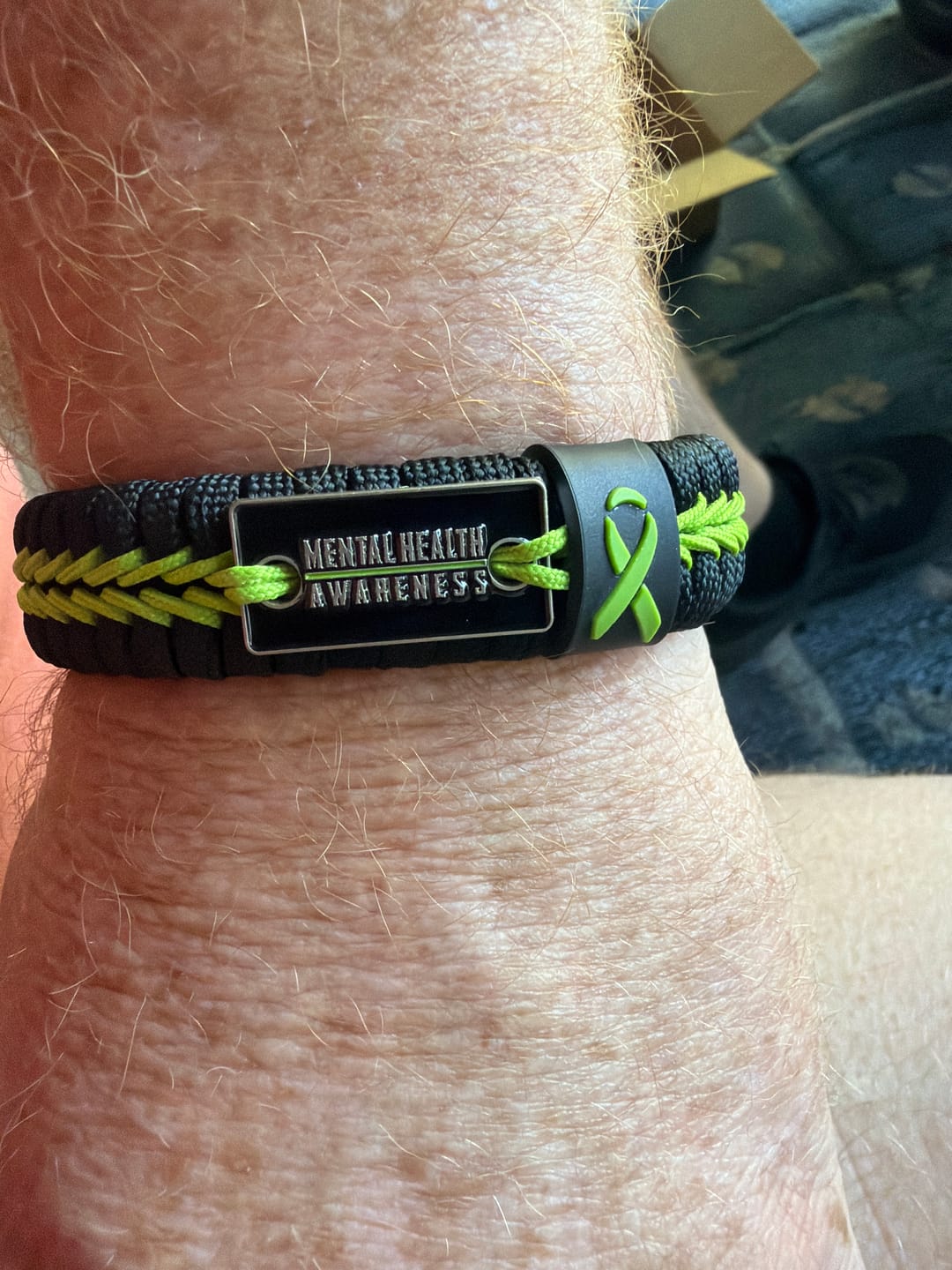 Customer photo review of Mental Health Awareness - Paracord Bracelet