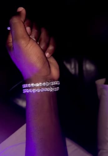 Customer photo review of GL 2MM 3MM 4MM 5MM 6.5MM Moissanite Diamond Tennis Chain Bracelet