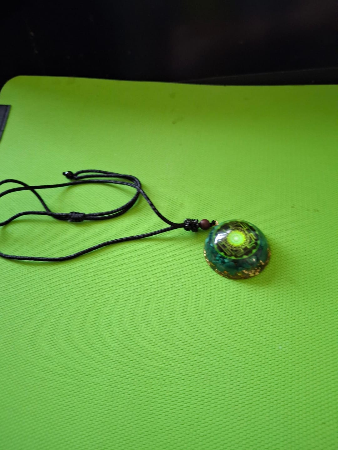 Customer photo review of Spiritual Protection Orgonite Necklace